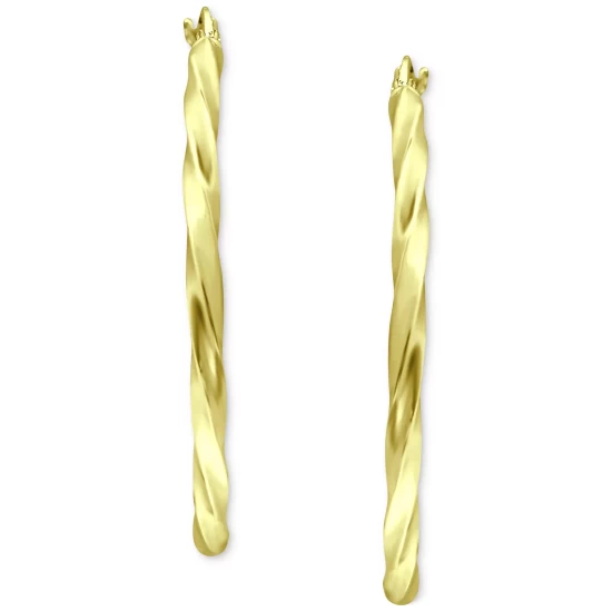 Deals ๐ฏ Giani Bernini Large Twist Hoop Earrings In 18k Gold-Plated Sterling Silver, 2-3/8, Created For Macy's Gold Over Silver โจ 4 Deals ๐ฏ Giani Bernini Large Twist Hoop Earrings In 18k Gold-Plated Sterling Silver, 2-3/8, Created For Macy's Gold Over Silver โจ - Image 4