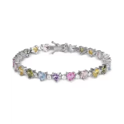 Buy 🎁 Giani Bernini Multicolor Cubic Zirconia Heart Link Bracelet In Sterling Silver, Created For Macy's 🥰 -Giani Bernini Shop unnamed file 878