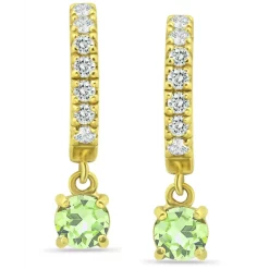 Brand new 🌟 Giani Bernini Cubic Zirconia Dangle Drop Huggie Hoop Earring In Sterling Silver Or 18k Gold Over Silver (Also Available In Lab Created Opal) Lt Green/silver ⭐ -Giani Bernini Shop unnamed file 926
