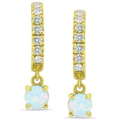Brand new 🌟 Giani Bernini Cubic Zirconia Dangle Drop Huggie Hoop Earring In Sterling Silver Or 18k Gold Over Silver (Also Available In Lab Created Opal) Lt Green/silver ⭐ -Giani Bernini Shop unnamed file 927