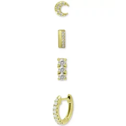 Wholesale ✨ Giani Bernini 4-Pc. Set Cubic Zirconia Stud & Hoop Earrings, Created For Macy's Gold Over Silver 😍 -Giani Bernini Shop unnamed file 986